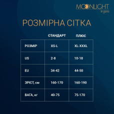 Комплект: боді та панчохи Moonlight Model 15 XS-L Black (м'ята упаковка!!!)