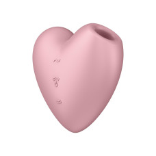 Вакуумний стимулятор-серце з вібрацією Satisfyer Cutie Heart Light Red