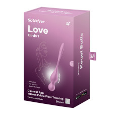 Вагінальні смарт-кульки з вібрацією Satisfyer Love Birds 1 Connect App Pink, 78 г