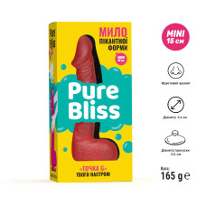 Крафтовое мыло-член с присоской Pure Bliss MINI Red, натуральное