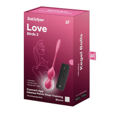 Вагінальні смарт-кульки з вібрацією Satisfyer Love Birds 2 Connect App Red, 86 г, пульт ДК