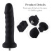 Силіконовий фалоімітатор для секс-машин Hismith 7.1″ Anal Dildo Black, система KlicLok