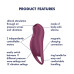 Вакуумний кліторальний стимулятор з вібрацією Satisfyer Pocket Pro 1 Purple