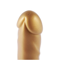 Золотой фаллоимитатор Hismith 6.8″ Golden Silicone Dildo, система KlicLok