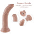 Реалистичный фаллоимитатор для секс-машин Hismith 7.5″ Flexible Silicone Dildo, система KlicLok