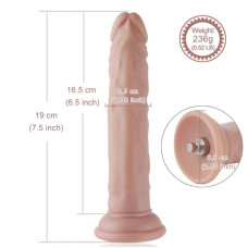 Реалистичный фаллоимитатор для секс-машин Hismith 7.5″ Flexible Silicone Dildo, система KlicLok