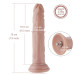 Реалистичный фаллоимитатор для секс-машин Hismith 7.5″ Flexible Silicone Dildo, система KlicLok