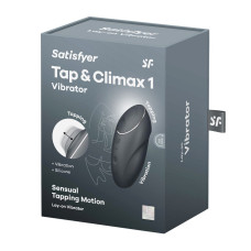 Вібростимулятор-пульсатор Satisfyer Tap & Climax 1 Grey, ефект постукування пальцем, 2 мотори