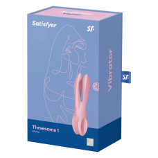 Кліторальний вібратор Satisfyer Threesome 1 Pink з трьома гнучкими пальчиками