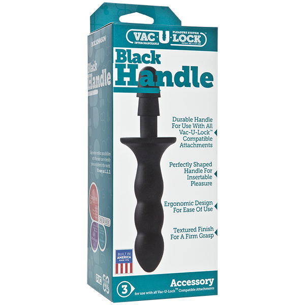 Держатель-рукоять Doc Johnson с креплением Vac-U-Lock - Black Handle для игрушек