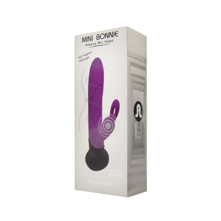 Вибратор с вращением ствола Adrien Lastic Mini Bonnie с петелькой для пальчика || Вібратор з обертанням стовбура Adrien Lastic Mini Bonnie з петелькою для пальчика