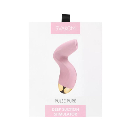 Вакуумный клиторальный стимулятор Svakom Pulse Pure Pale Pink, 5 режимов, 5 интенсивностей в каждом || Вакуумний кліторальний стимулятор Svakom Pulse Pure Pale Pink, 5 режимів, 5 інтенсивностей у кожному