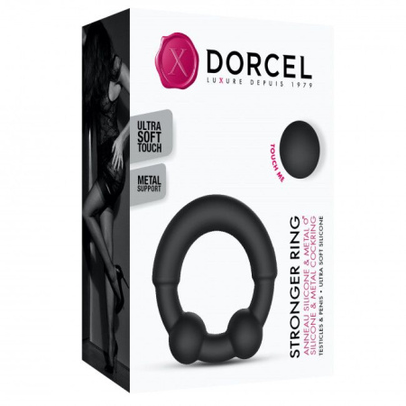 Эрекционное кольцо с металлическими вставками Dorcel STRONGER RING || Ерекційне кільце з металевими вставками Dorcel STRONGER RING