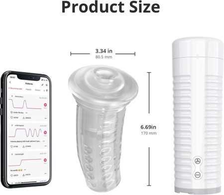 Рукав для мастурбатора Lovense Max 2, нейтральный вход || Рукав для мастурбатора Lovense Max 2, нейтральний вхід