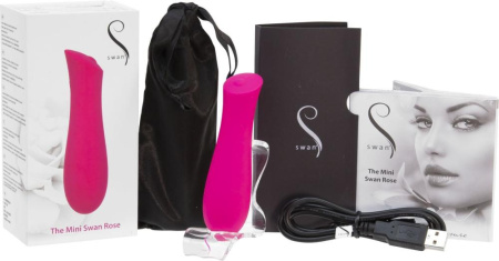 Минивибратор The Mini Swan Rose с плавным увеличением интенсивности вибрации, силикон || Мінівібратор The Mini Swan Rose з плавним збільшенням інтенсивності вібрації, силікон