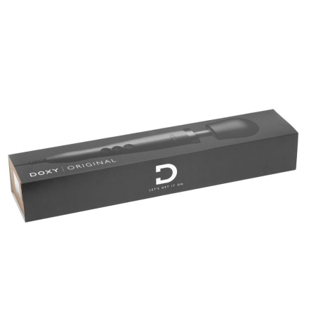 Вибромассажер DOXY Original Black, очень мощный, питание 220В, пульсирующие вибрации || Вібромасажер DOXY Original Black, дуже потужний, живлення 220В