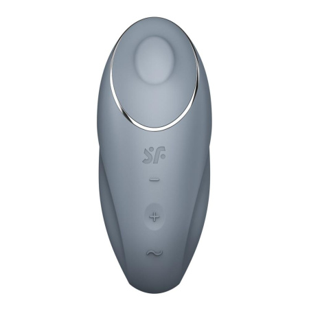 Вибростимулятор-пульсатор Satisfyer Tap & Climax 1 Bluegrey, эффект постукивания пальцем, 2 мотора || Вібростимулятор-пульсатор Satisfyer Tap & Climax 1 Bluegrey, ефект постукування пальцем, 2 мотори