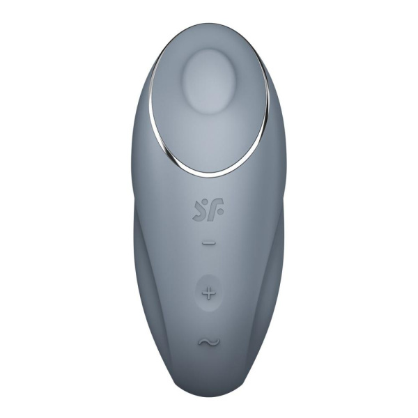 Вибростимулятор-пульсатор Satisfyer Tap & Climax 1 Bluegrey, эффект постукивания пальцем, 2 мотора