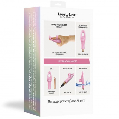 Вибратор на палец Love To Love Tickle me - BABY PINK перезаряжаемый, 3 варианта использования || Вібратор на палець Love To Love Tickle me - BABY PINK перезаряджається, 3 варіанти використання