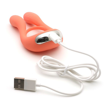 Вибратор для пар KISTOY Martin Orange, два мотора, крепление на член, диаметр 32мм || Вібратор для пар KISTOY Martin Orange, два мотори, кріплення на член, діаметр 3,2 см