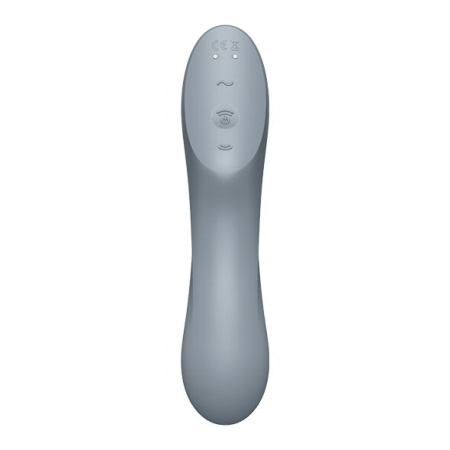 Вакуумный стимулятор с вибрацией Satisfyer Curvy Trinity 3 BlueGrey || Вакуумний стимулятор з вібрацією Satisfyer Curvy Trinity 3 BlueGrey