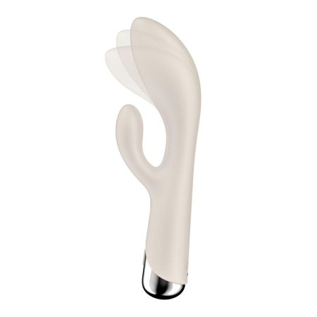 Вибратор-кролик с ротацией Satisfyer Spinning Rabbit 1 Beige, 3 мотора || Вібратор-кролик з ротацією Satisfyer Spinning Rabbit 1 Beige, 3 мотори