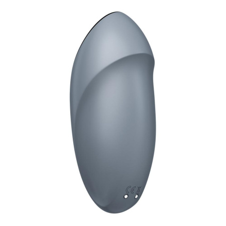 Вибростимулятор-пульсатор Satisfyer Tap & Climax 1 Bluegrey, эффект постукивания пальцем, 2 мотора || Вібростимулятор-пульсатор Satisfyer Tap & Climax 1 Bluegrey, ефект постукування пальцем, 2 мотори