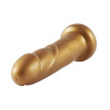 Золотой фаллоимитатор Hismith 6.8″ Golden Silicone Dildo, система KlicLok || Золотий фалоімітатор Hismith 6.8″ Golden Silicone Dildo, система KlicLok