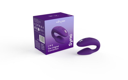 Смарт-вибратор для пар We-Vibe Sync 2 Purple, 10 виброрежимов, пульт ДУ || Смарт-вібратор для пар We-Vibe Sync 2 Purple, 10 віброрежимів, пульт ДК