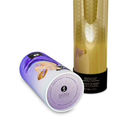 Пенящаяся соль для ванны Shunga Dead Sea salt Oriental Crystals — Exotic Fruits (500 г), соль Мертво || Пінлива сіль для ванни Shunga Dead Sea salt Oriental Crystals — Exotic Fruits (500 г), сіль Мертвого