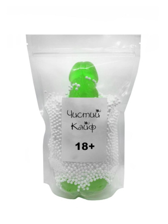 Крафтовое мыло-член с присоской Чистий Кайф Green size XL, натуральное || Крафтове мило-член із присоскою Чистый Кайф Green size XL, натуральне