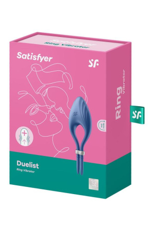 Эрекционное виброкольцо лассо Satisfyer Duelist Blue, 10 режимов, мощный мотор || Ерекційне віброкільце-ласо Satisfyer Duelist Blue, 10 режимів, потужний мотор