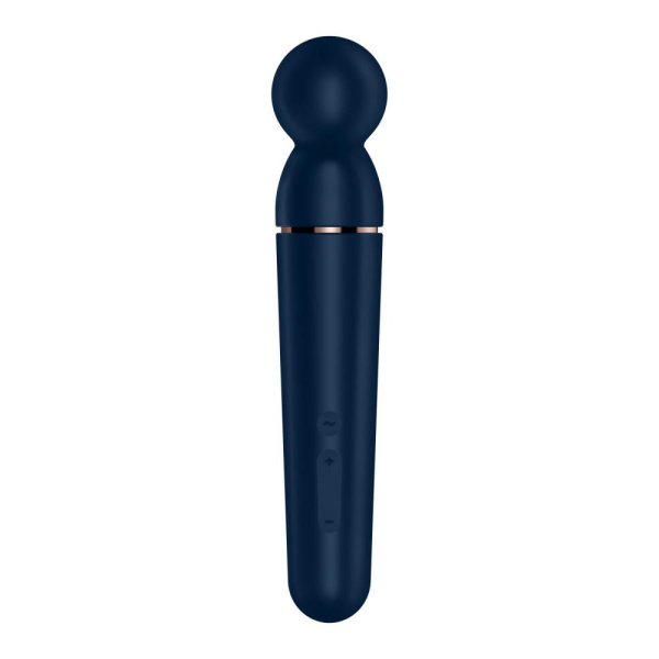Вібромасажер Satisfyer Planet Wand-er Blue/Rosegold, дуже потужний, бездротовий