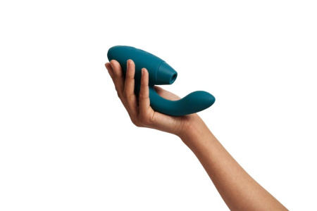 Двойной вакуумный клиторальный стимулятор Womanizer Duo 2 - Petrol, независимые моторы || Подвійний вакуумний кліторальний стимулятор Womanizer Duo 2 - Petrol, незалежні мотори