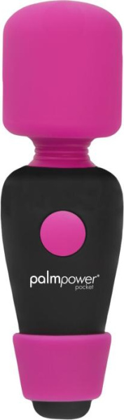 Мини-вибромассажер PalmPower Pocket с чехлом на молнии, водостойкий, перезаряжаемый, длина 9 см