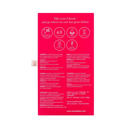 Вакуумный клиторальный стимулятор Womanizer Liberty Pink, магнитная крышка, 2 насадки || Вакуумний кліторальний стимулятор Womanizer Liberty Pink, магнітна кришка, 2 насадки