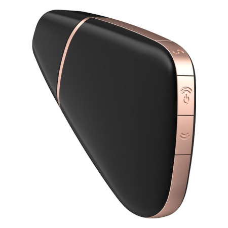 Вакуумный клиторальный стимулятор Satisfyer Love Triangle Black с управлением через интернет || Вакуумний кліторальний стимулятор Satisfyer Love Triangle Black з керуванням через інтернет