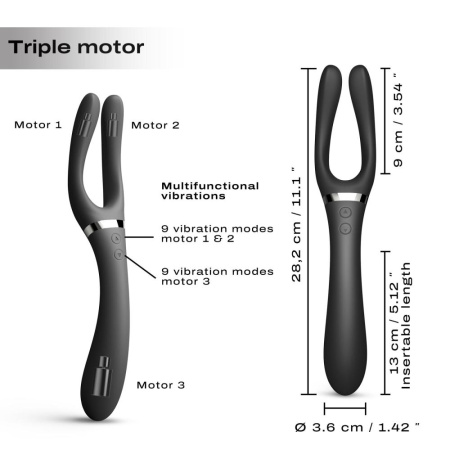 Вибратор-стимулятор Dorcel INFINITE JOY BLACK, многофункциональный, унисекс || Вібратор-стимулятор Dorcel INFINITE JOY BLACK, багатофункціональний, унісекс