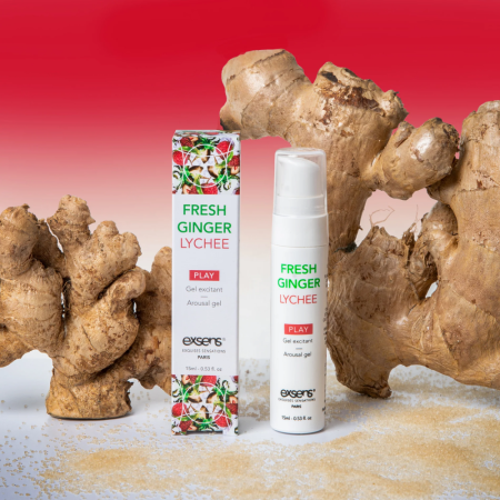 Стимулирующий гель EXSENS Kissable Fresh Ginger Litchi 15мл, можно для поцелуев, охлаждающий || Стимулювальний гель EXSENS Kissable Fresh Ginger Litchi 15мл, можна для поцілунків, охолоджувальний