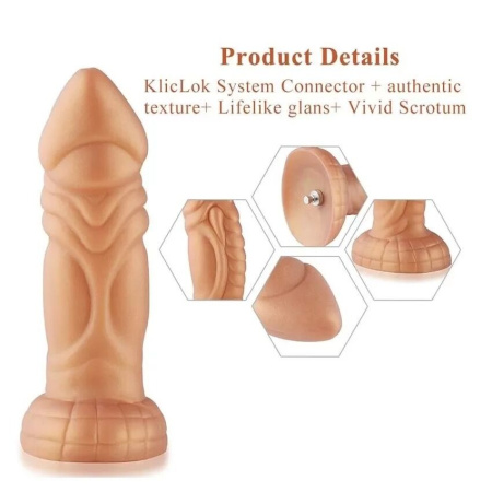 Силиконовый дилдо Hismith Slightly Curved Silicone Dildo Monster Series || Силіконовий дилдо Hismith Slightly Curved Silicone Dildo Monster Series