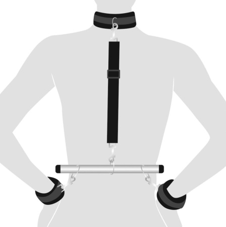 Фиксатор для рук и шеи  Art of Sex - Trust me, цвет черный || Фіксатор для рук та шиї Art of Sex - Trust me, колір чорний