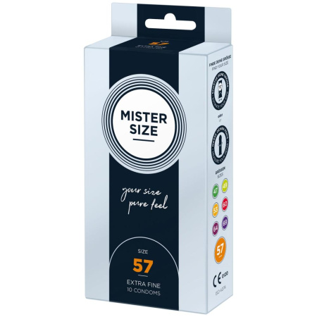 Презервативы Mister Size - pure feel - 57 (10 condoms), толщина 0,05 мм || Презервативи Mister Size - pure feel - 57 (10 condoms), товщина 0,05 мм