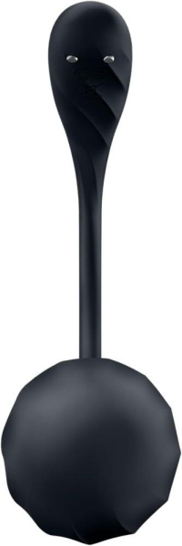 Віброяйце Satisfyer Ribbed Petal Connect App Black