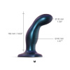 Дилдо Strap-On-Me DILDO PLUG SNAKY METALLIC BLUE, размер M, диаметр 4 см, вводимая длина 15,3 см || Дилдо Strap-On-Me DILDO PLUG SNAKY METALLIC BLUE, розмір M, діаметр 4 см, ввідна довжина 15,3 см