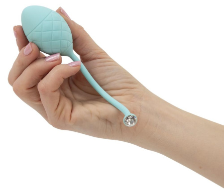 Роскошные вагинальные шарики PILLOW TALK - Frisky Teal с кристаллом, диаметр 3,2см, вес 49-75гр || Розкішні вагінальні кульки PILLOW TALK - Frisky Teal з кристалом, діаметр 3,2 см, вага 49-75 гр