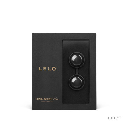 Вагинальные шарики LELO Luna Beads Noir Black, смещенный центр тяжести, диаметр 2,9 см, 2х37 г || Вагінальні кульки LELO Luna Beads Noir Black, зміщений центр ваги, діаметр 2,9 см, 2х37 г