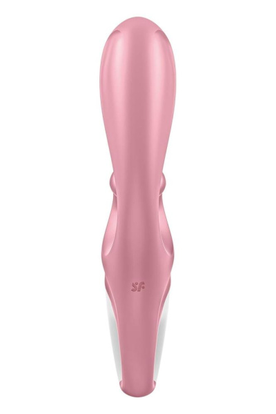 Смарт вібратор-кролик Satisfyer Hug Me Pink, 2 мотори, діаметр 4,2см, широка кліторальна частина