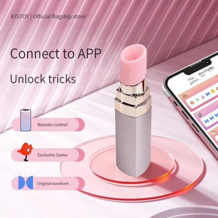 Вакуумный стимулятор-помада KISTOY Bobo, перезаряжается, 3 уровня интенсивности || Вакуумний стимулятор-помада KISTOY Bobo, перезаряджається, 3 рівні інтенсивності
