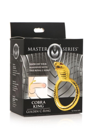 Эрекционное кольцо с головой кобры Master Series: Cobra King Golden Cock Ring || Ерекційне кільце з головою кобри Master Series: Cobra King Golden Cock Ring