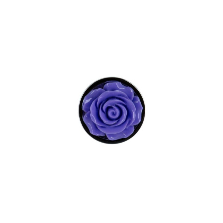 Металлическая анальная пробка Lux Active с розой - Rose Anal Plug - Purple, вибропуля в подарок || Металева анальна пробка Lux Active з трояндою - Rose Anal Plug - Purple, віброкуля в подарунок